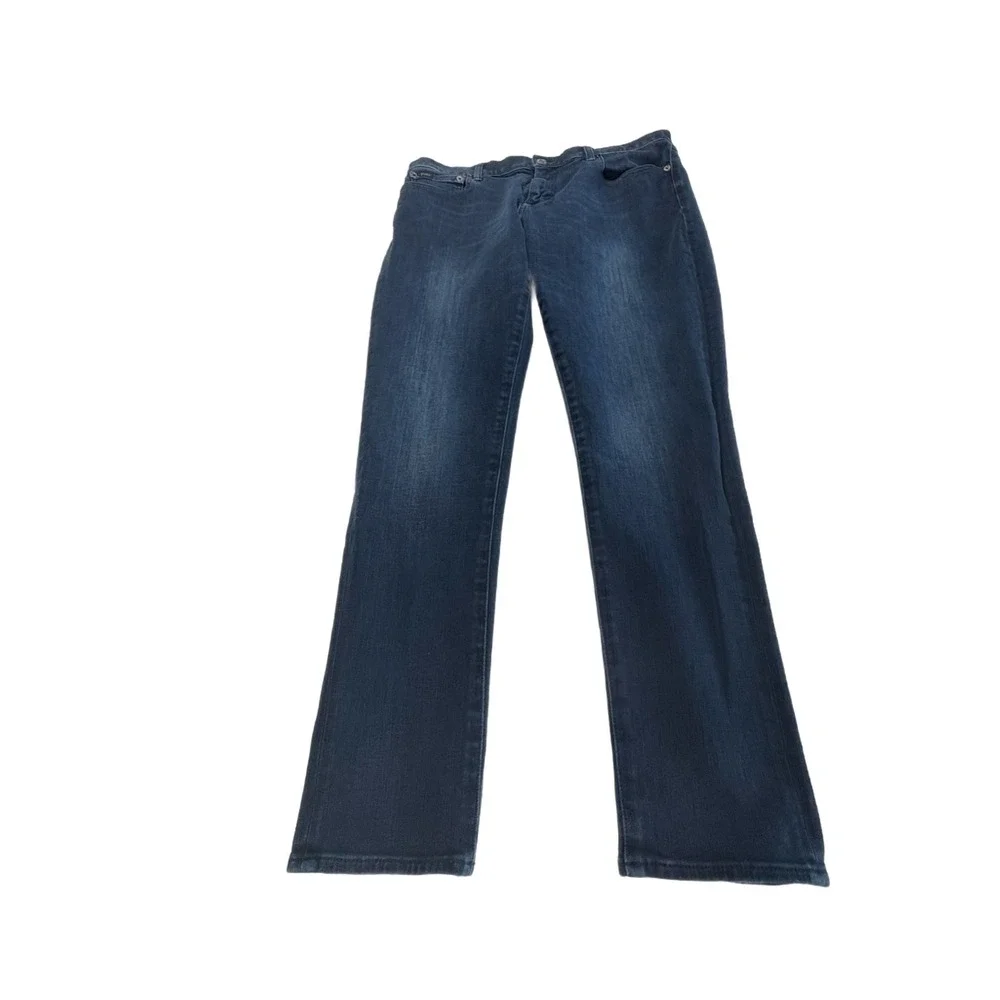 Lauren R.L. Tompkins Skinny Jeans Women Sz. 32 Dark Wash Designer Comfort Casual